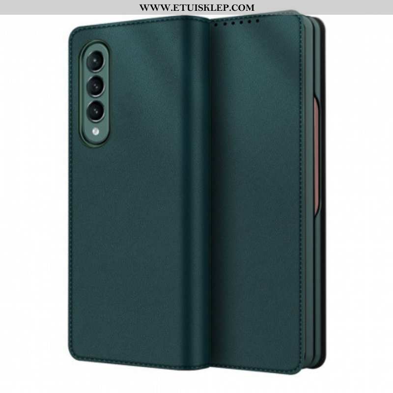 Etui Na Telefon do Samsung Galaxy Z Fold 3 5G Etui Folio Skóra Dwoinowa W Dotyku